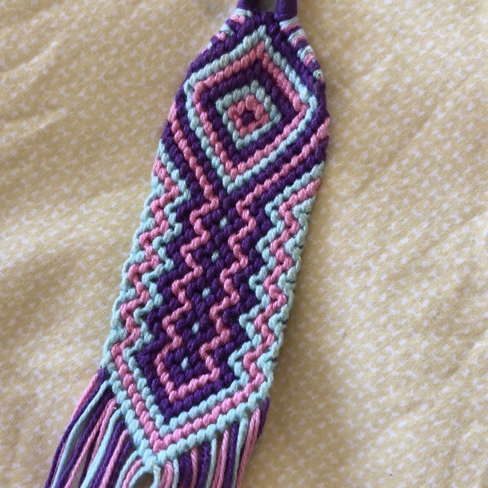 Cute handmade crochet boho key chain